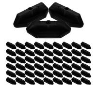 LALADEFIEE Clips de Fixation Universels pour Lames de Terrasse Composites en Abs, 100 Pièces, Système Robuste et Discret pour Installation Extérieure