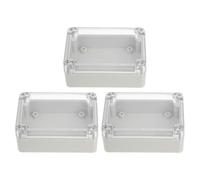 LALADEFIEE Coffret électrique extérieur transparent étanche en ABS avec couvercle articulé, résistant aux UV, pour modules de sécurité d'alarme extérieure, ensemble de 3 pièces