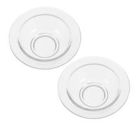 LALADEFIEE Coupelle en Verre Transparent Plateau de Remplacement 2 Pièces 9,5 Cm pour -Cire Chauffage et Design Compact, Décoration Aromathérapie pour Fondants Parfumés