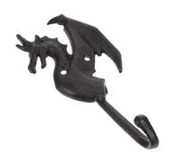 LALADEFIEE Crochet Mural en Fonte Noire Crochet Robuste Style Vintage Dragon Oriental pour Manteaux et Paquet, pour Placard ou Décoration Rustique de Ferme