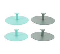 LALADEFIEE Crochets Muraux en Acier Vert pour Porte sans Perçage, Lot de 4 Pièces, Design Simple et Élégant, pour L'entrée Porche Capacité de Charge