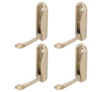 LALADEFIEE Crochets Muraux Pliables Charge Jusqu'à 15kg Installation Facile Lot de 4 en Alliage D'aluminium Or Design Invisible pour Manteaux et Écharpes pour Salle de Bain et Intérieurs
