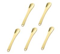 LALADEFIEE Cuillères à Maquillage en Alliage de Zinc Or, 5pcs, Faciles à Utiliser pour Crème Yeux, Accessoires Soin Visage Pratiques et Propres