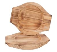 LALADEFIEE Dessous de Plat en Bois avec Poignées Doubles Marron Lot de 2 Résistants la Chaleur Protection Isolante Thermique pour Table Cuisine et Plats Chauds