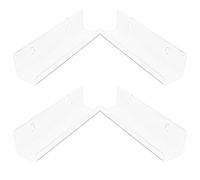 LALADEFIEE Étagère Murale en Acrylique Transparent pour Disques Vinyles, Support Solide et Solide, Design Simple et Moderne, pour Bibliothèque ou Salle de Classe, Lot de 4 Pièces