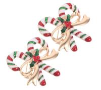 LALADEFIEE Lot de 2 Broches de Noël en Alliage Motifs Cartoons, Décoration Unique et Délicate pour Paquet et Bas, pour Travail et Mariage