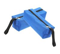 LALADEFIEE Lot de 2 Paquet pour Outils en Tissu Oxford Bleu, Légers Fermeture Éclair, Petite Trousse à Outils Pratique pour Rangement et Transport Facile