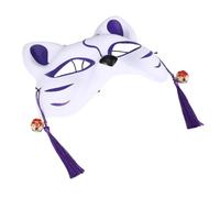 LALADEFIEE Masque de Fête Chat Japonerie en Pvc Léger et Facile à Porter pour Cosplay, Performance et Accessoires Photo Garçon et Filles, Style Décoratif Bleu