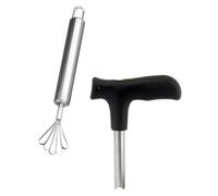 LALADEFIEE Outil pour Ouvrir les Fruits Tropicaux Kit D'ouverture en Acier Inoxydable Léger et Portable Râpe à Viande
