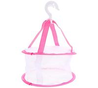 LALADEFIEE Panier Stable et Facile à Transporter de Séchage pour Pinceaux de Maquillage en Tissu Rose Filet Ventilé Maison Rangement Cosmétique