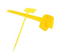 LALADEFIEE Panneaux de Jardin Jaune Lot de 10 40 CM Piquets Inclinés en Plastique pour Marqueurs de Plantes Extérieur et Accessoires Jardin