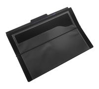 LALADEFIEE Pochette de classement en Plastique A4 Noire 6 Compartiments Organisateur de fichiers Portable à Suspendre pour Bureau et Voyage Rangement de Documents