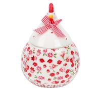 LALADEFIEE Pot de Rangement en Céramique la Poussière Forme Poule Décorative Design Couvercle pour Bijoux et Clés pour Bureau ou Maison