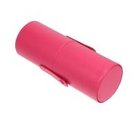 LALADEFIEE Seau de Rangement Portable en Cuir PU Couvercle Anti-poussière Capacité Suffisante pour Pinceaux de Maquillage Maison Voyages