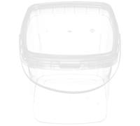 LALADEFIEE Seau Hermétique Carré en Plastique Pp 2l avec Poignée, Contenant Alimentaire Compact et Multifonctionnel pour Stockage et Usage Quotidien