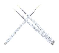 LALADEFIEE Set de 3 Pinceaux pour Nail Art en Plastique, Stylo pour Dessin Fin de 11/15/20mm, pour Usage Professionnel et Personnel, Outils Précis pour Ongles