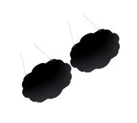 LALADEFIEE Tableaux Noirs Double Face Cordon Suspendu en Bois Forme Nuage Lot de 2 Tableau DIY Créatif pour Écrire Craie Liquide