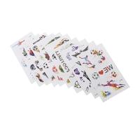 LALADEFIEE Tatouages Temporaires Faciles à Coller et Retirer Football pour Garçon et Filles 10 Feuilles Colorées Visage Autocollants en Papier pour Match de Football ou Performance
