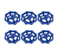 LALADEFIEE Volant de Vanne Guillotine pour Robinet Extérieur, Poignée Métallique Bleue, Lot de 6 Pièces, Diamètre Extérieur 58 MM, Utilisation Résidentielle et Industrielle