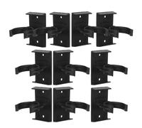 LALAFINA 10 Ensembles Lot de Sets de Pieds de Meuble en Plastique Noir Réglables Cuisine, Clips de Fixation Robustes avec Vis pour Protéger Meubles et Sols