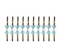 LALAFINA 100pcs Liens D'étanchéité Bleu en Pet et Fer Nœud Élégant pour Sachets de Bonbons, Fermeture Facile, pour Emballage de Présents et Cuisson