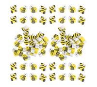 LALAFINA 150 Pièces Mini Gomme Abeille Jaune en TPR, pour Usage Scolaire, Enfants, et Sacs à