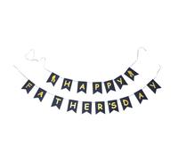 LALAFINA 1ensemble Bannière Fête des Pères Papier Doré Décoration Suspendue pour Anniversaire Guirlande Fanion Rustique Vintage pour Fête Extérieure
