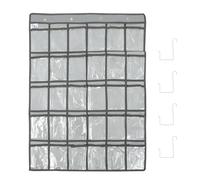 LALAFINA 1pièce Pochette de Rangement Mural Multi-Poches Compartiments Gris Non-tissé Suspendu Derrière la Porte avec Crochets Poche Suspendue Polyvalente pour Maison Bureau et Location