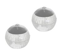 LALAFINA 2 Pièces Lampe Solaire Sphérique Flottante 2v/60ma en Plastique | Décor Flottant sans Câblage, Petite Bague Suspendre, Usage Bassin et Aquarium, Charge 8 Heures