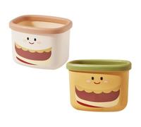 LALAFINA 2 Pièces Mini Poubelle de Bureau en Plastique PP, Style Hamburger | Petit Bac Polyvalent, pour Papier et Mouchoirs, Design Cartoon Coloré, Bureau D'étude, Maison
