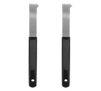 LALAFINA 2 Pièces Outil D'extraction de Pavés de Jardin en Acier Inoxydable Argenté, Outil D'arrache-Dalles de Terrasse avec Racloir à Micro-, pour Patio et Chantiers Extérieurs,