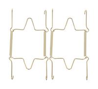 LALAFINA 2 Pièces Supports pour Assiettes Muraux en Métal U-forme 5.51 Pouces Crochet Invisible Résistant pour Affichage Temporaire et Décoration Intérieure