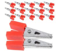 LALAFINA 24 Pièces Pince Crocodile Électrique Isolée, Pince Crocodile à Gaine Protectrice en Caoutchouc et Fer Nickelé, Ouverture 6mm, pour Test de Tuyaux et Boîte à Outils
