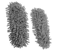 LALAFINA 2pcs Semelles de Remplacement en Chenille pour Chaussures de Nettoyage, Antidérapantes et Lavables, Adaptées Nettoyage Mains Libres Maison