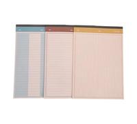 LALAFINA 3 Pièces Bloc-notes de Révision Élève à Pages Lignées | Format Compact, Écriture Fluide, Couleurs Vives, pour Cours et Prises de Notes en Classe