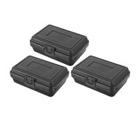 LALAFINA 3 Pièces Coffret à Outils Rigide Compact Noir en Plastique | Format 6, 3x4, 8x2, 4 Pouces, Rangement Scellé, Usage Extérieur et Opérations Mobiles