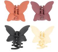 LALAFINA 4 Pièces Pinces à Cheveux Effet Mat Accessoires Coiffure Pratiques pour Femmes Maintien Arrière Cheveux Épais et Normaux Couleurs Blanc Cassé Noir Orange Lot