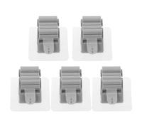 LALAFINA 5 Pièces Pince à Balai sans Perçage en Pp Crochet de Rangement Pratique pour Balai, Support Mural Cuisine et Buanderie