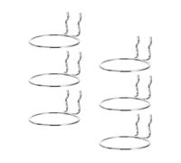 LALAFINA 6 Pièces Crochets Ronds pour Panneau Perforé, Porte-bocal Métal | Atelier, Banc de Travail, Rangement Gain de Place, Support Stable pour Bacs et Bocaux, Fixation Sûre