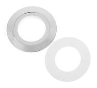 LALAFINA Adaptateur Bouton Chasse Eau Wc Double Fonction Kit de Conversion de Chasse d'Eau Plaque de Bouton de Toilette Plastique Argenté 1 Set pour Réservoir Usage Quotidien