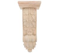 LALAFINA Applique d'angle en Bois Sculpté Non Peint Style Européen, Décor Classique Détails Faits Main, Garniture Décorative Beige pour Décoration Intérieure et Rénovation D'hôtel