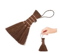 LALAFINA Balai à Main Miniature en Palmier Naturel Marron, Léger et Résistant, Brosse pour Nettoyage Intérieur et Cérémonie du Thé, Outil Pratique pour Balayer L'extérieur