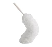 LALAFINA Balayeuse à Poussière Manche Télescopique en Pp et Fibre, Plumeau Pliable Blanc, Outil de Nettoyage pour Meubles et Murs en Ménage