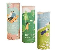 LALAFINA Boîte à Mouchoirs en Papier Pulpe Doux et Pratique pour Voiture Ronde Lot de Trois Cylindres Décoratifs Adorables pour Voyage et Usage Quotidien