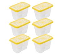 LALAFINA Boîte de Déshumidificateur Portable en Plastique Jaune Incassable et Rechargeable, Lot de 6 Pièces pour Armoire et Placard Anti-humidité
