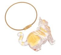LALAFINA Boîte de Rangement Transparente pour Poils de Chat, Porte-clés | Abs, Style Chat Créatif, Usage Maison ou Bureau, Collecte de Poils, Utile et Portable, pour Souvenirs