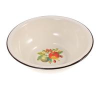 LALAFINA Bol à Mélanger Rétro en Émail Épais 18 Cm, Bassine Multi-usage Cuisine et Lavage, Ustensile Ancien Robuste, Lavabo Émaillé Maison, Cuvette Vintage Pratique