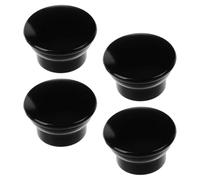 LALAFINA Boutons de Remplacement Prise Confortable Lot de 4 en Plastique et Métal, Design Ergonomique Noir Minimaliste pour Couvercle de Théière Sifflet Accessoires la Cuisine