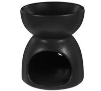 LALAFINA Brûleur à Cire Fondue en Céramique Noire Grand Réservoir, Léger et Délicat, Diffuseur D'arômes Cuisine et Bureau