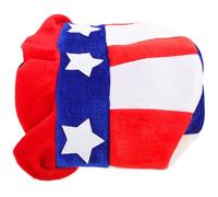 LALAFINA Chapeau Patriotique Facile à Porter et Assortir Haut de Forme en Tissu Drapeau Américain à Paillettes Couleur Aléatoire pour Fête du 4 Juillet et Célébrations